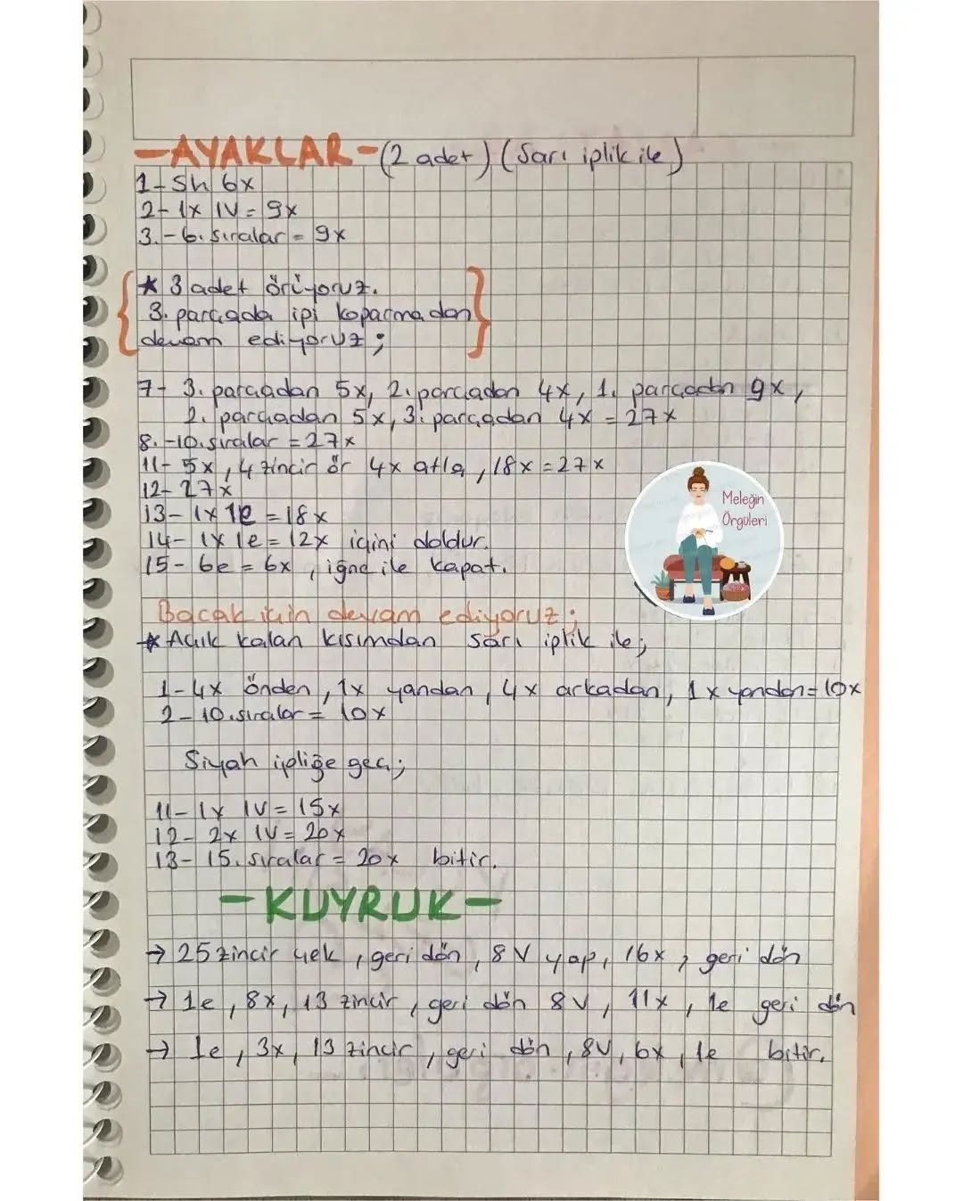 SEVİMLİ KARGAMIZIN Tığ İşi ŞEMASI
