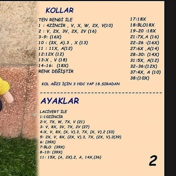 Sevimli Kız Amigurumi Şeması
