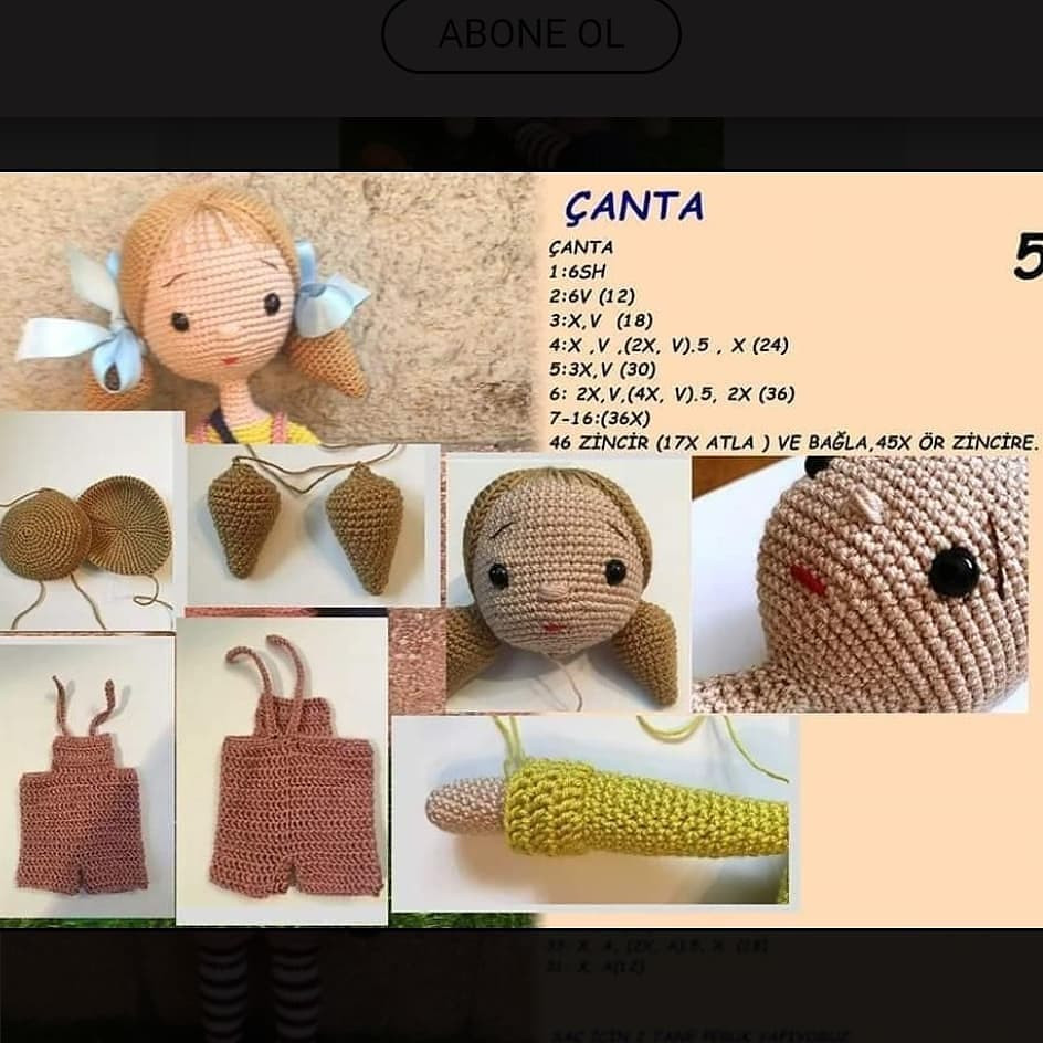 Sevimli Kız Amigurumi Şeması