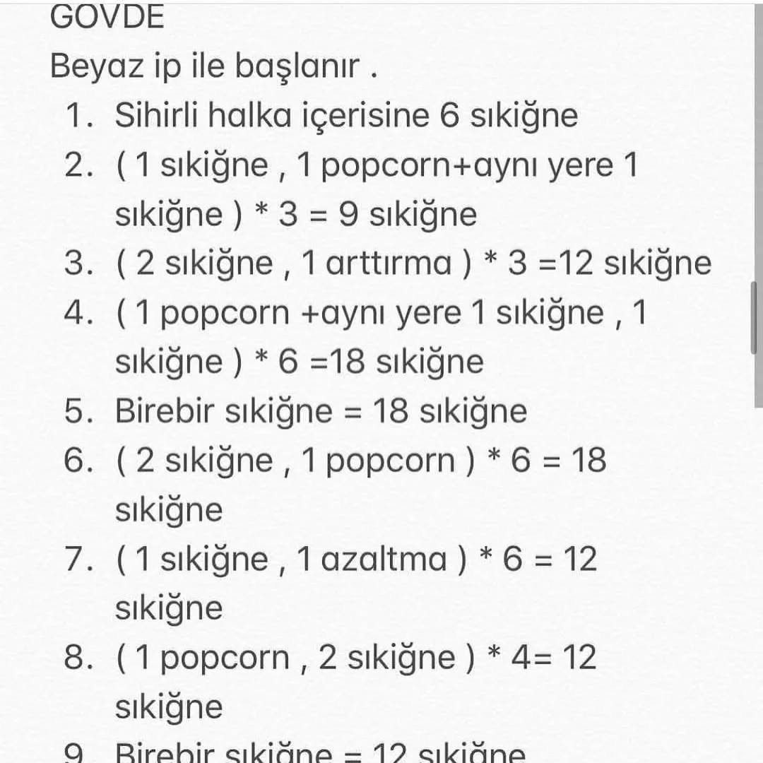 Sevimli Kuzu Amigurumi Şeması