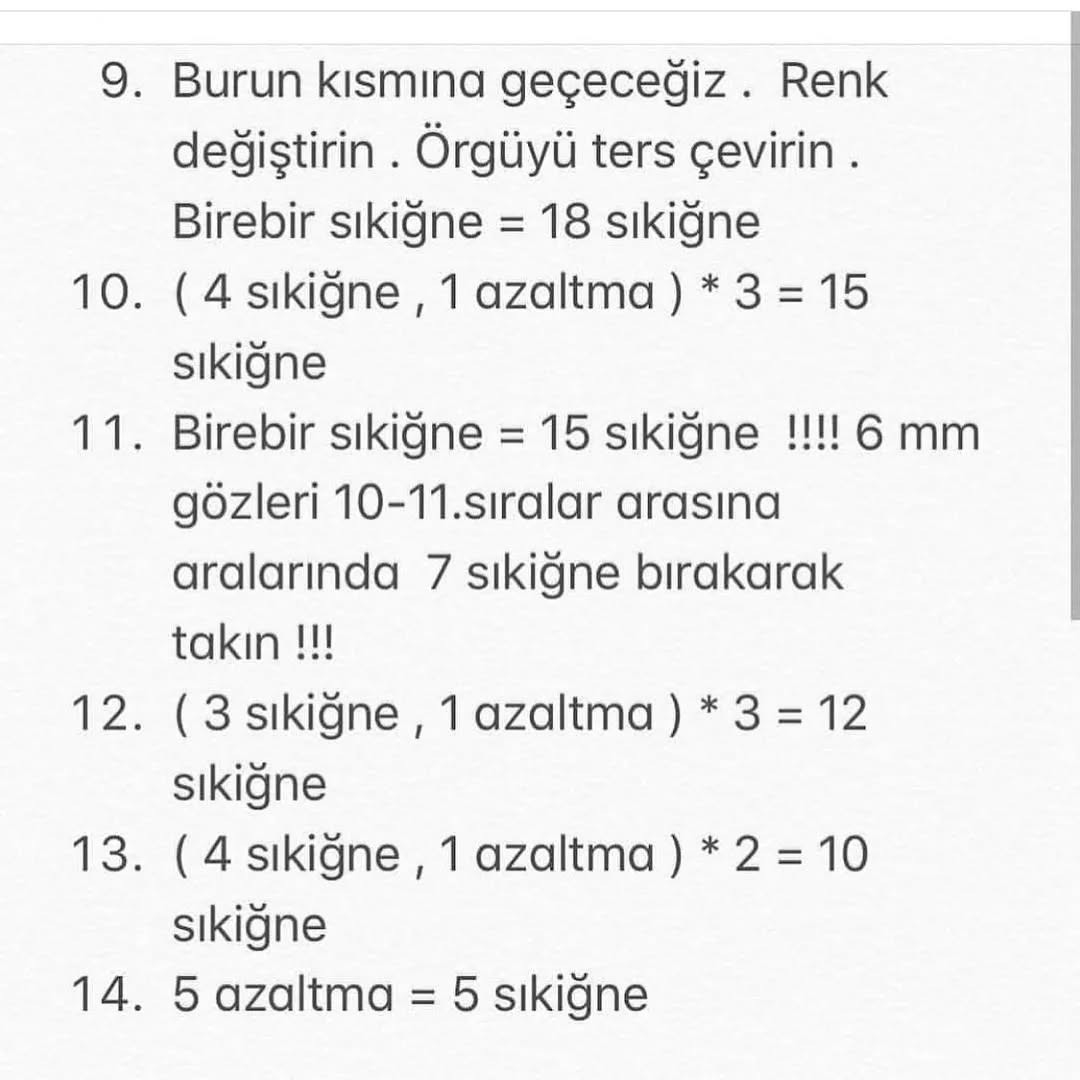 Sevimli Kuzu Amigurumi Şeması
