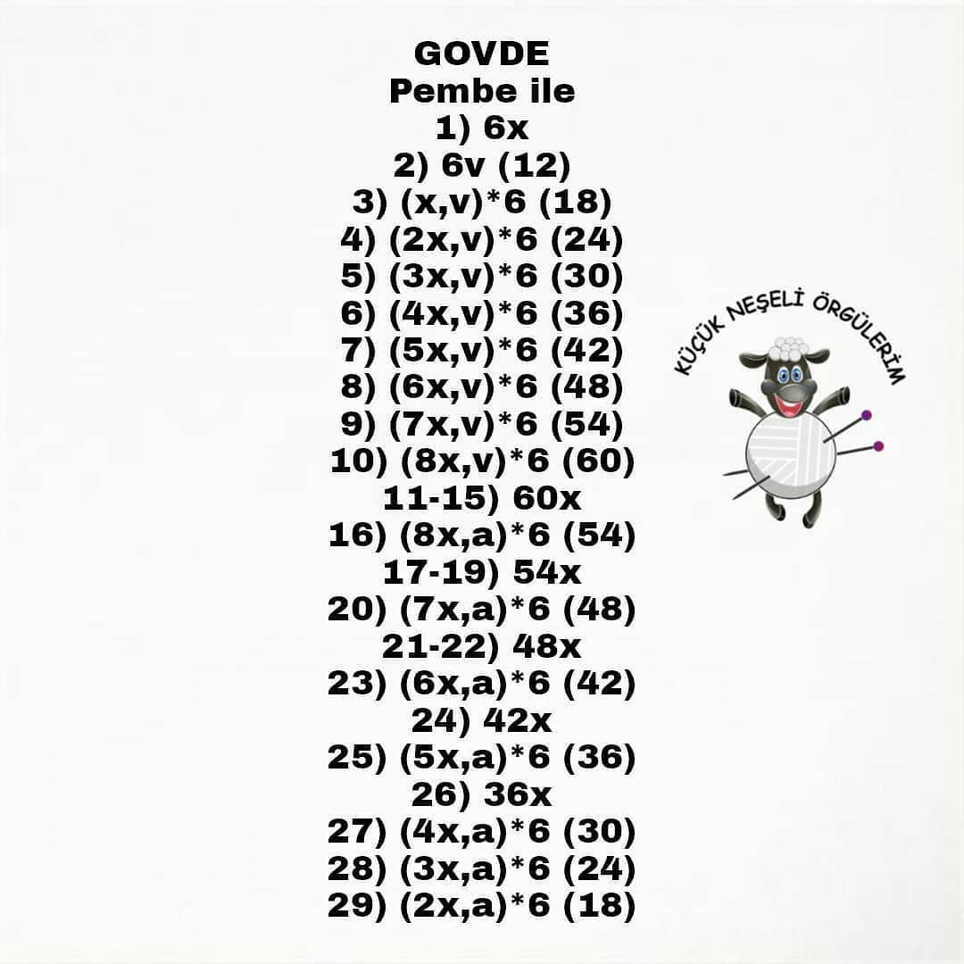 Sevimli Maymun Amigurumi Şeması
