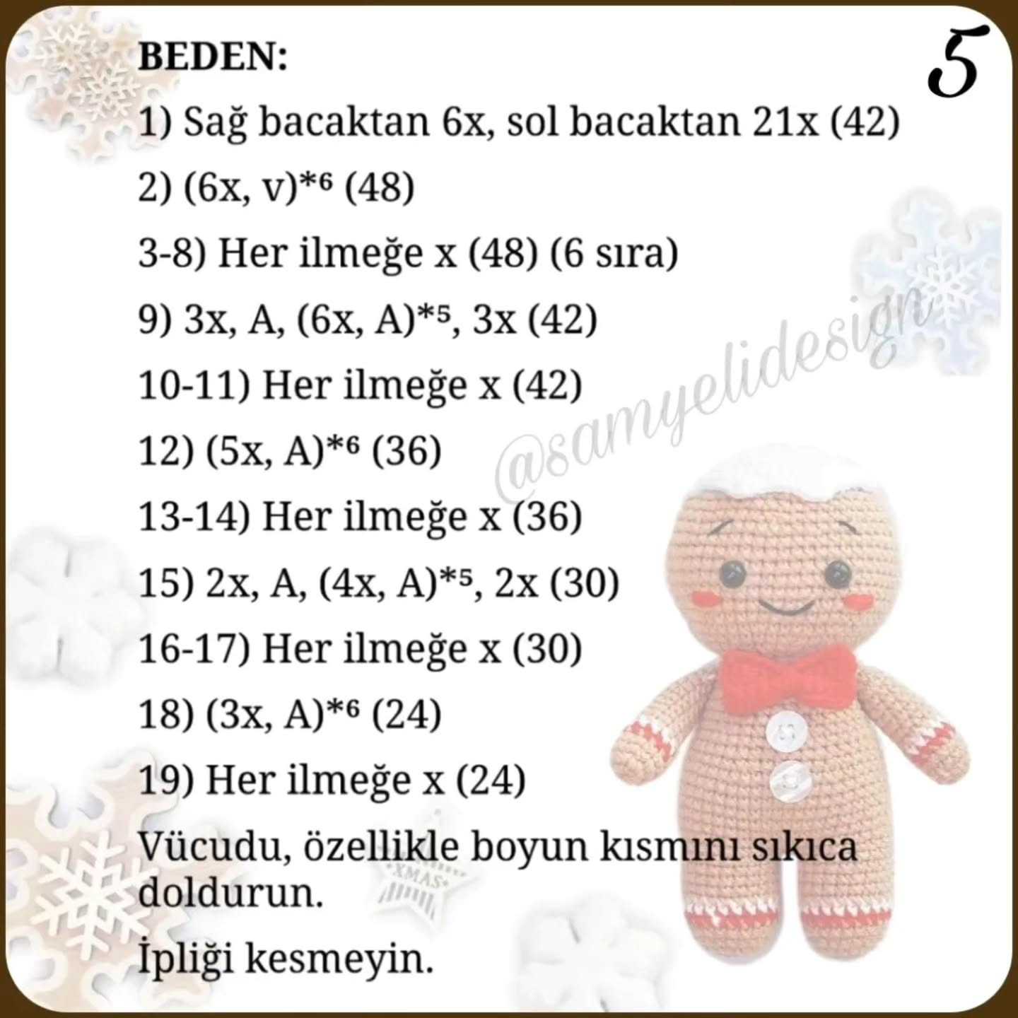 Sevimli Palamut Anahtarlık Tığ İşi Şeması