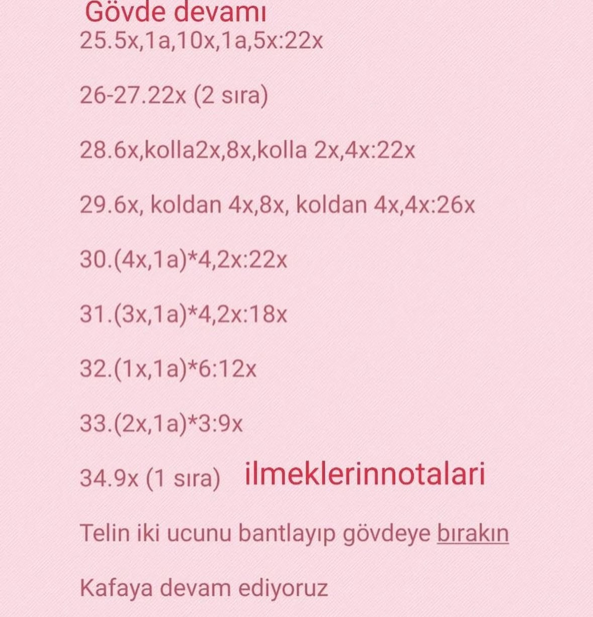 Sindirella Amigurumi Şeması