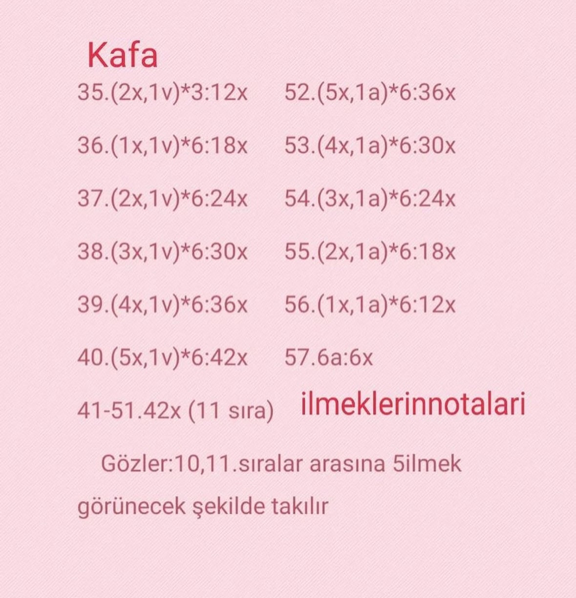Sindirella Amigurumi Şeması