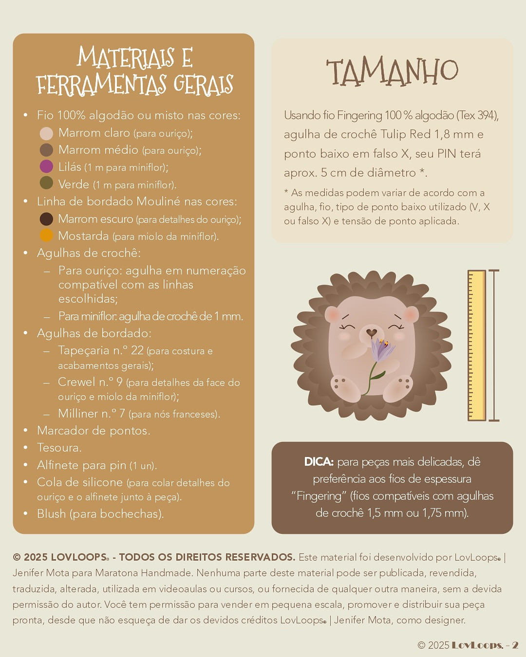 Sir Espinho: Gráfico de crochê grátis de ouriço