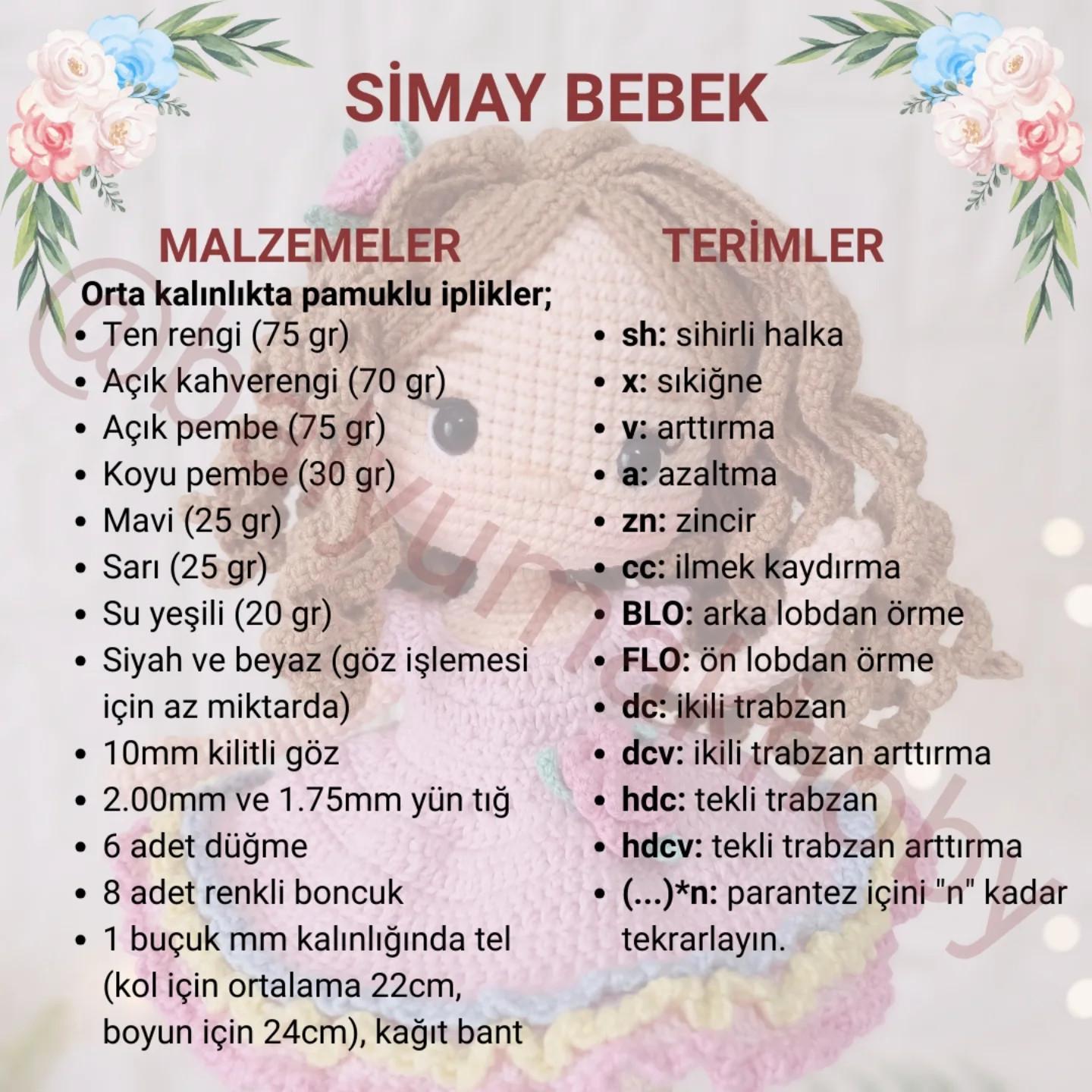 Şirin Bebek Örgü Şeması
