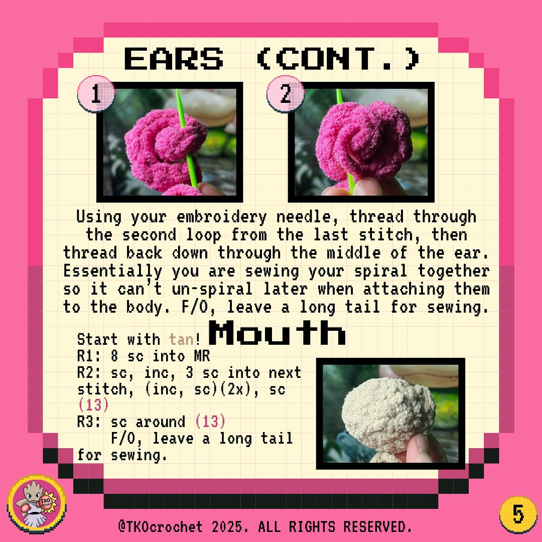 Slowpoke Amigurumi Crochet Pattern