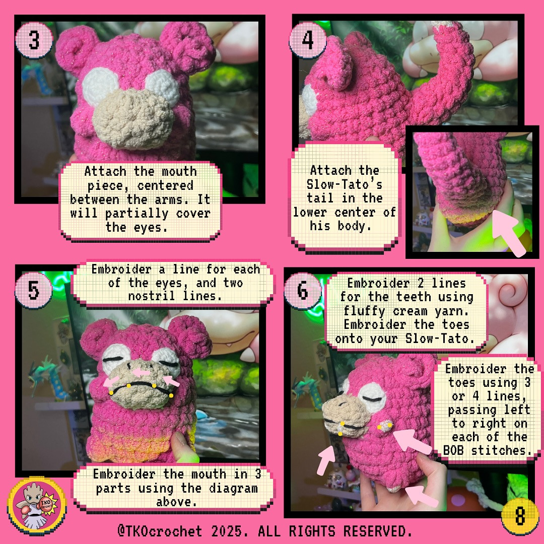 Slowpoke Amigurumi Crochet Pattern