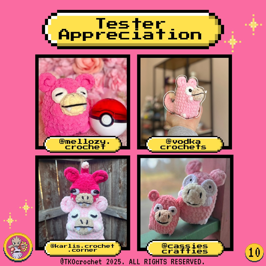 Slowpoke Amigurumi Crochet Pattern
