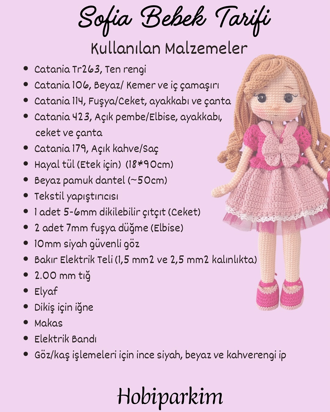 Sofia Bebek Amigurumi Şeması
