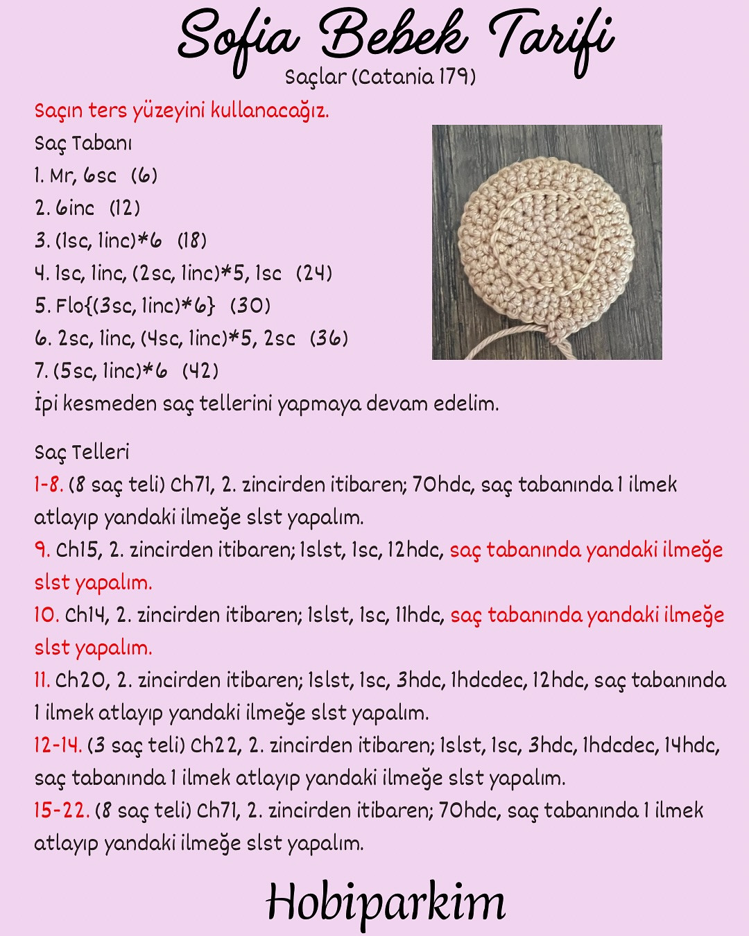 Sofia Bebek Amigurumi Şeması