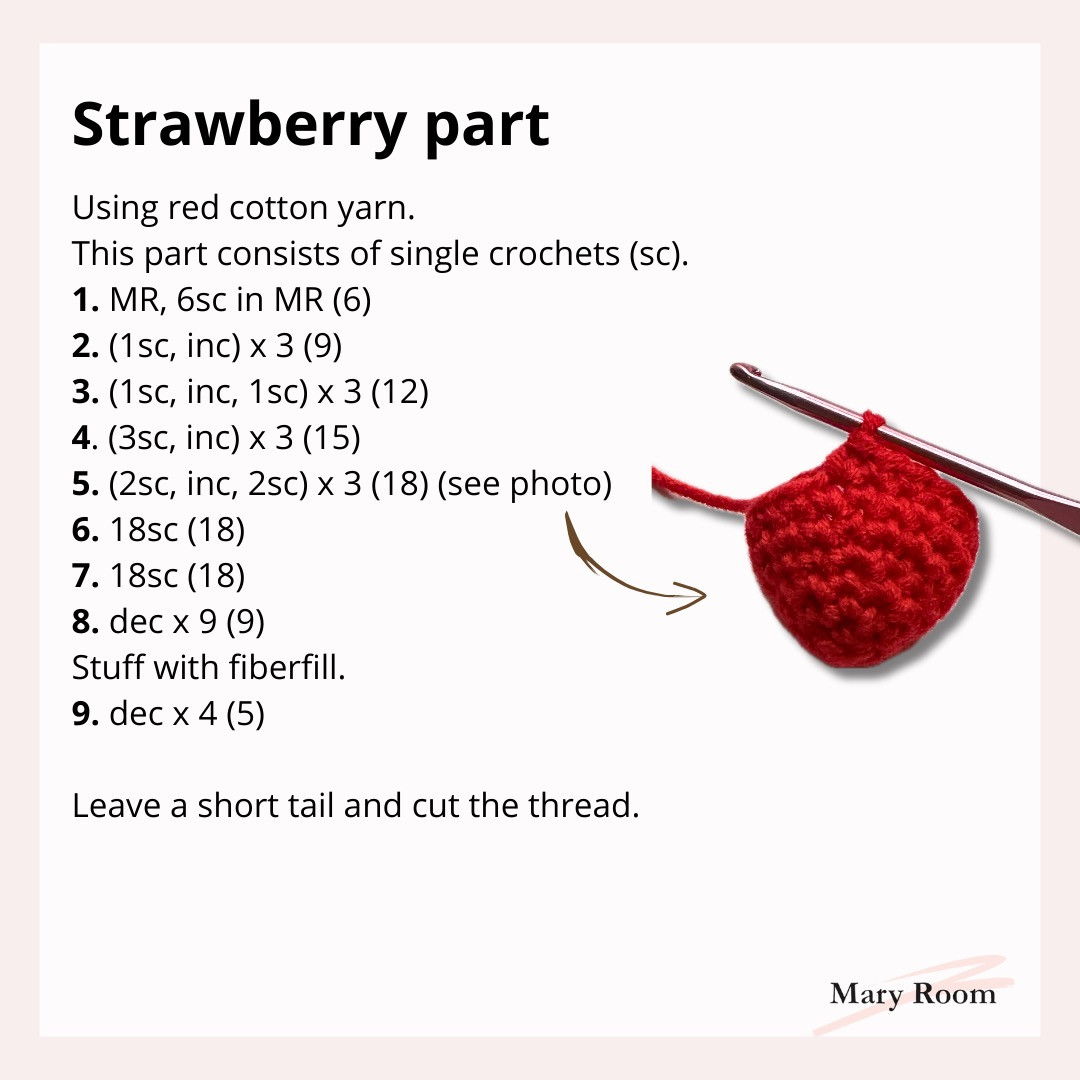 Strawberry Keychain Crochet Pattern: Free Download