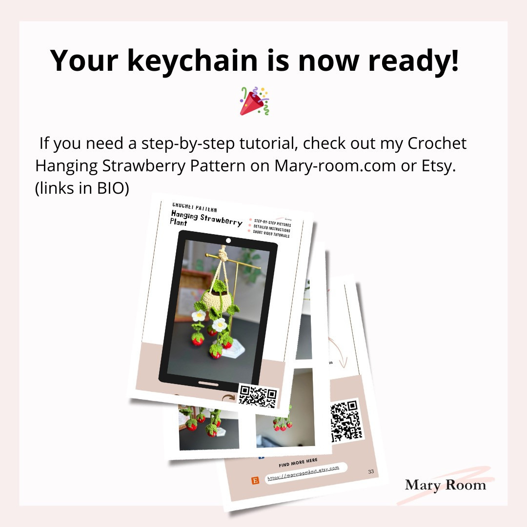 Strawberry Keychain Crochet Pattern: Free Download