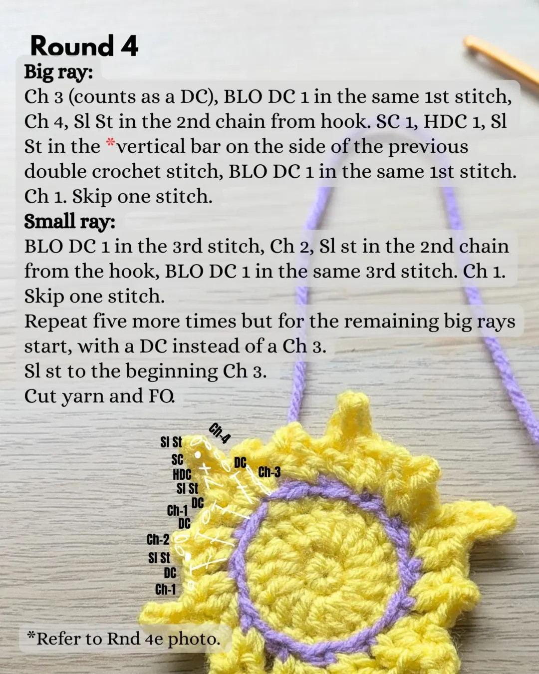 Sunshine Granny Square Crochet Pattern