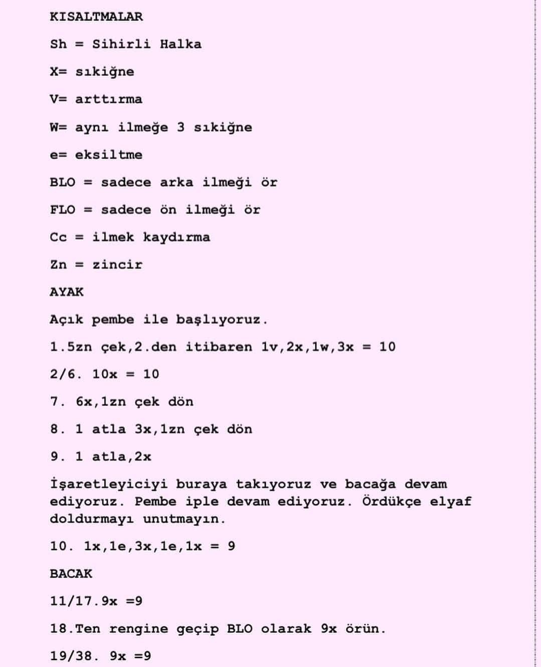 Süsleme Şeması: Şirin Lorna Bebeği