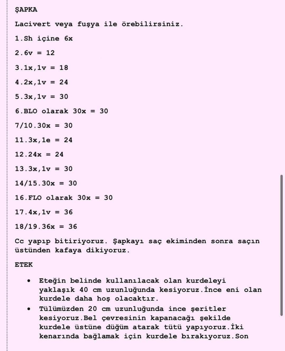 Süsleme Şeması: Şirin Lorna Bebeği
