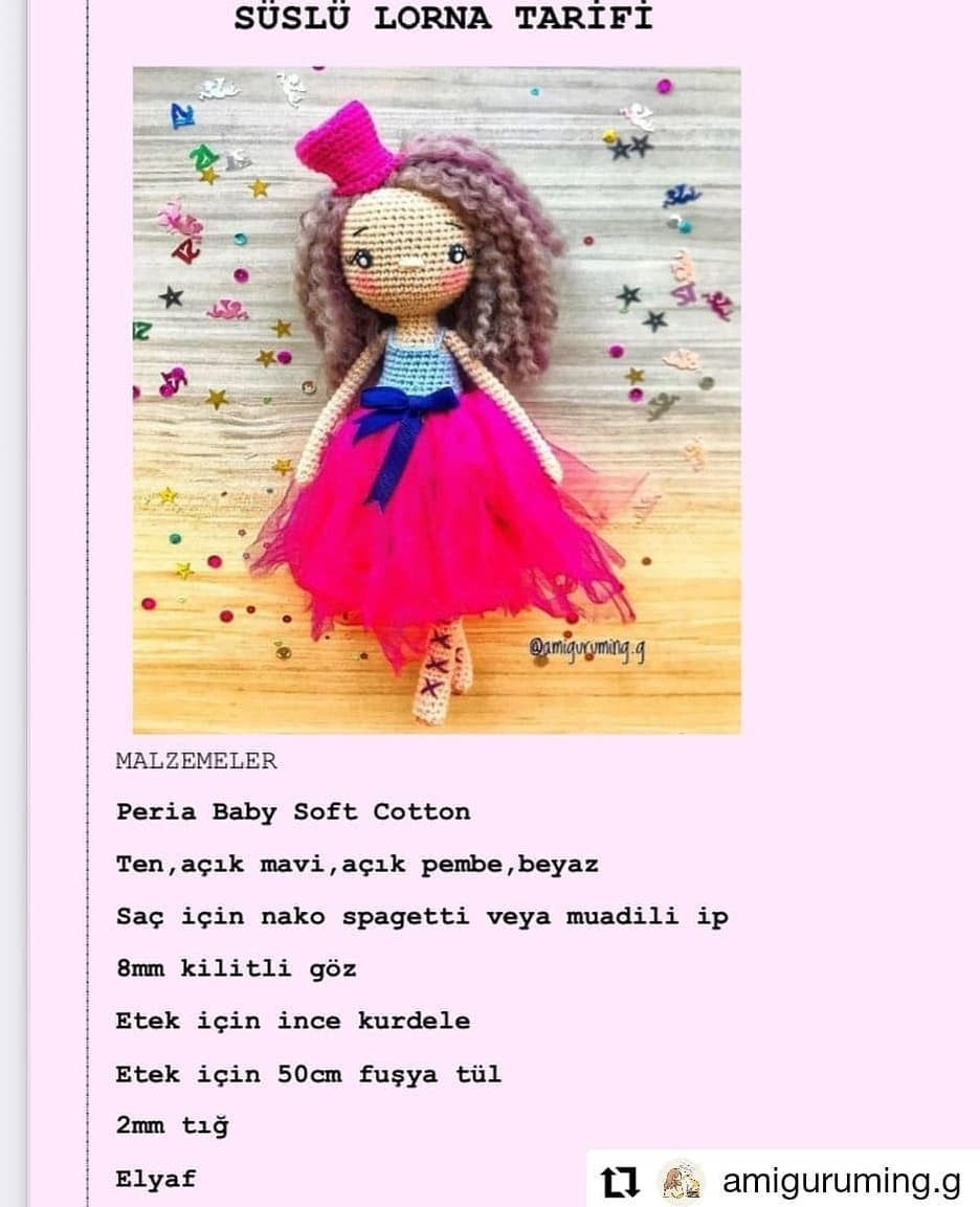 Süsülü Lorna Amigurumi Şeması