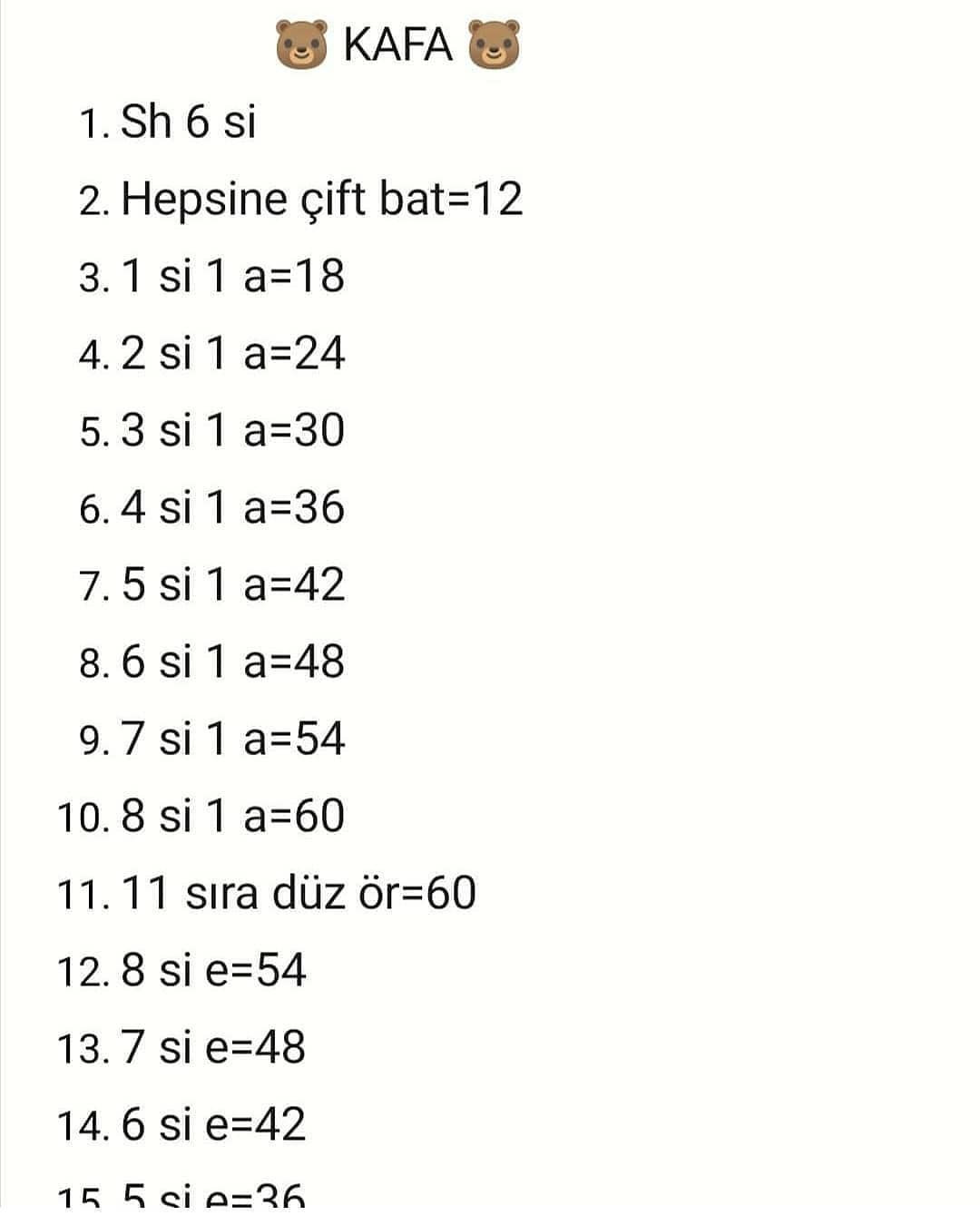 TARİF: Sevimli Ayıcık Amigurumi Tığ İşi Şeması