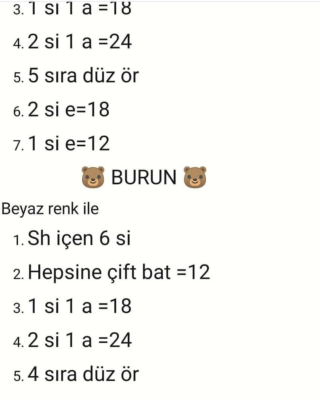 TARİF: Sevimli Ayıcık Amigurumi Tığ İşi Şeması