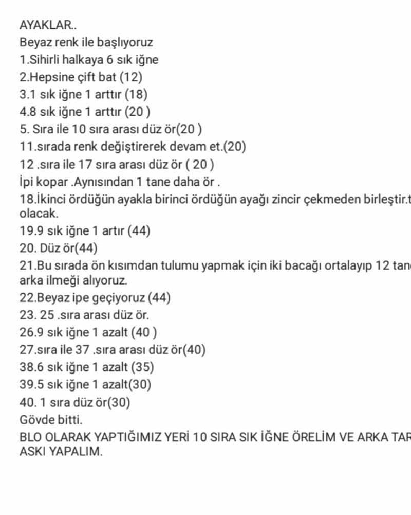 TAVŞAN AMIGURUMI ÖRNEĞİ