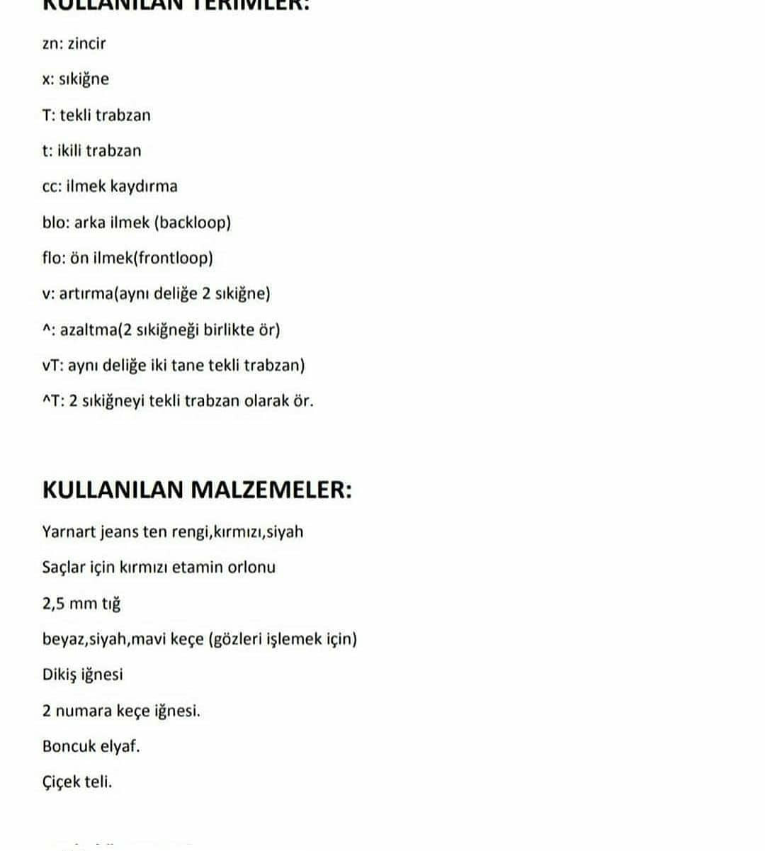 Tavşan Amigurumi Tığ İşi Tarifi