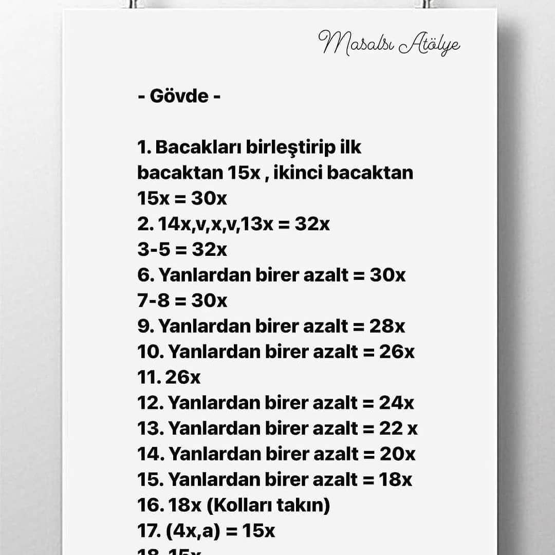 Tavşan Anahtarlık Tığ İşi Şeması