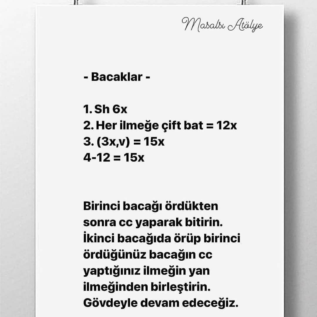 Tavşan Anahtarlık Tığ İşi Şeması