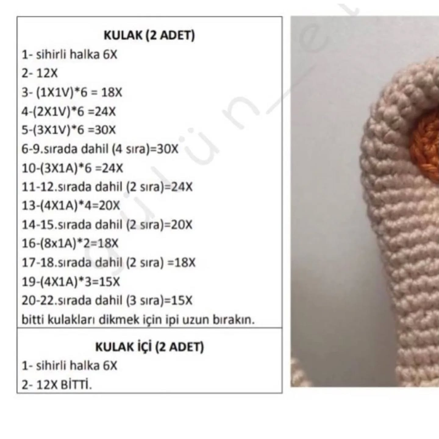 Tavşan Betty Amigurumi Şeması
