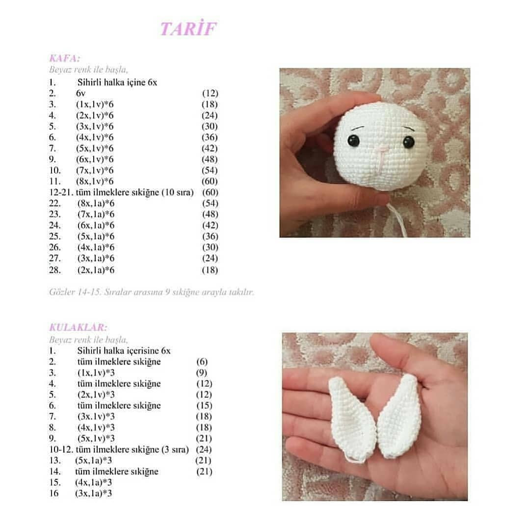 Tavşan Çıngırak Amigurumi Şeması