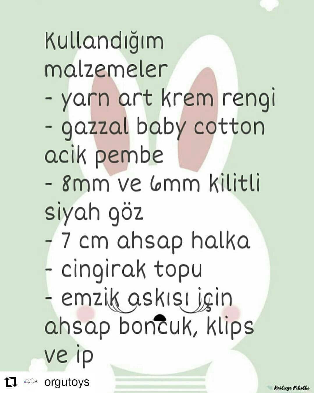 Tavşan Çıngırak ve Emzik Askısı Şeması