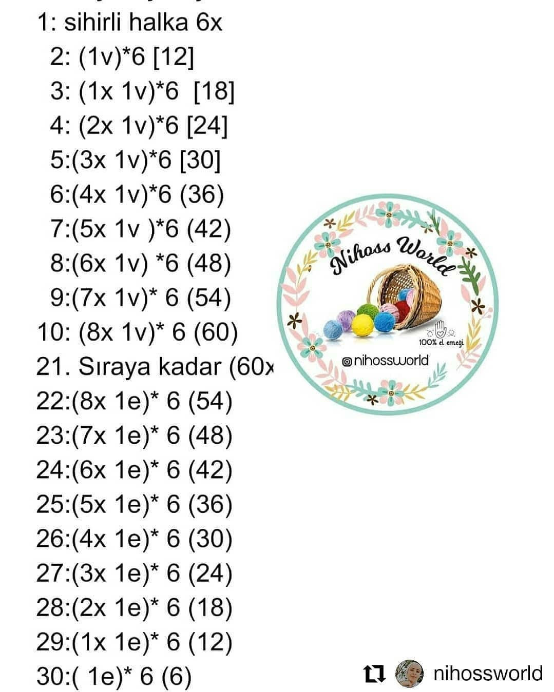 Tıbbi Ayıcık Amigurumi Şeması