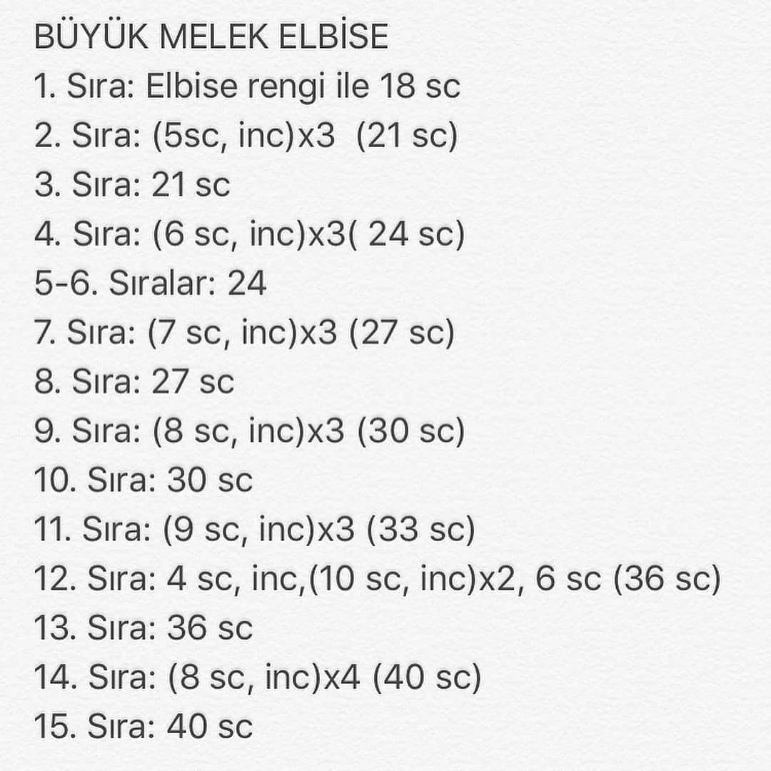 Tıbbi Melekler Amigurumi Şeması