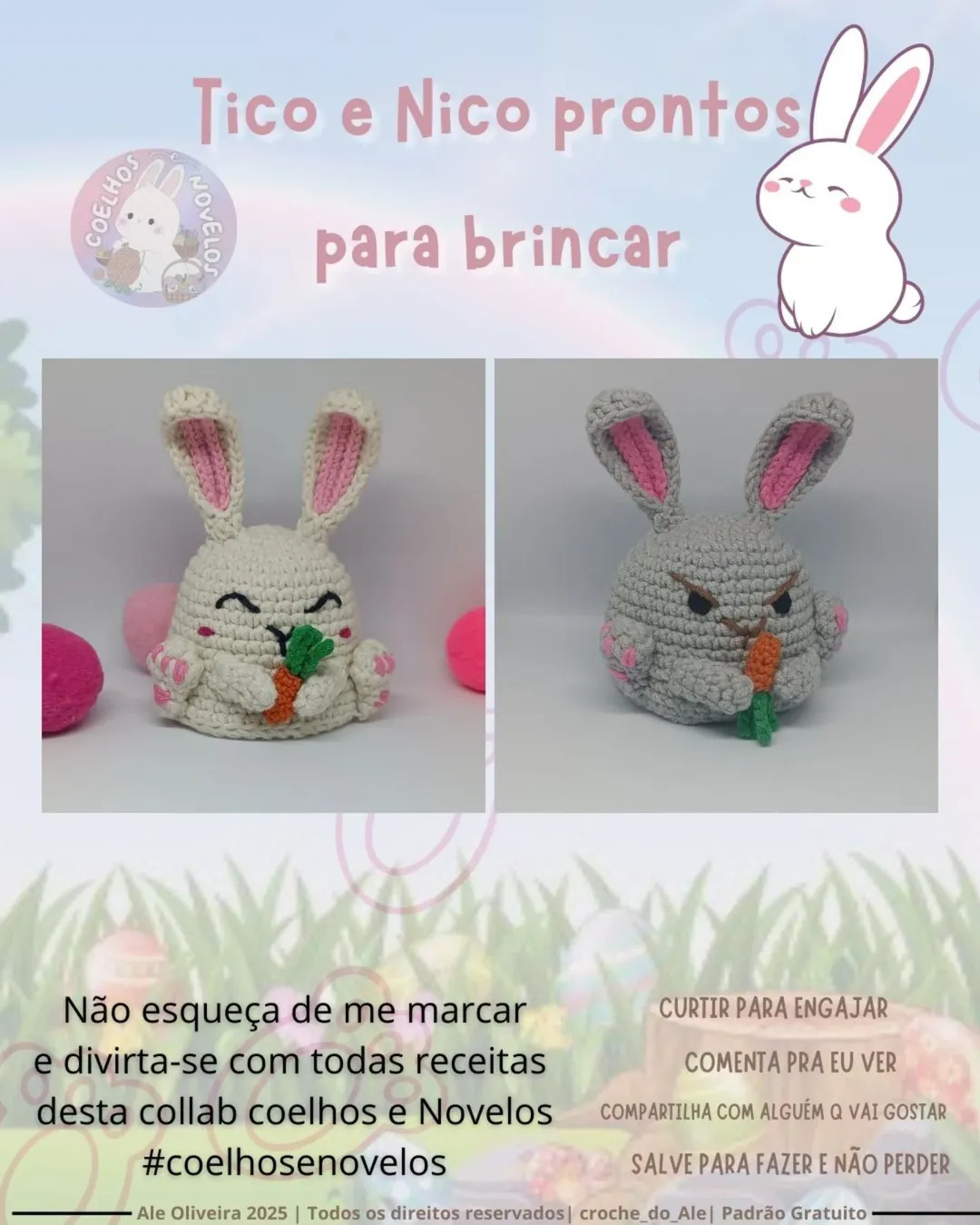 Tico e Nico: Coelho Reversível - Gráfico Grátis