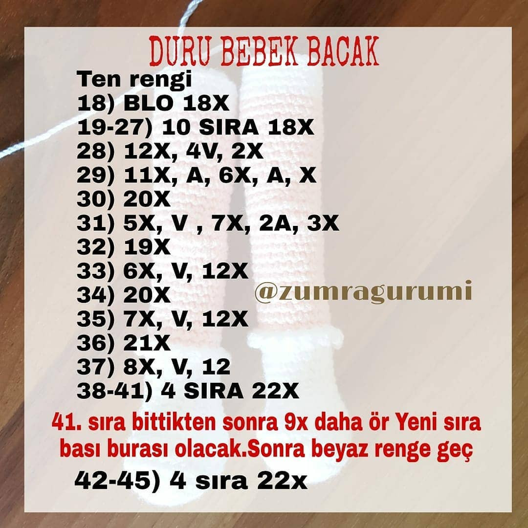 Tığ İşi Bebek Ayakkabısı Şeması