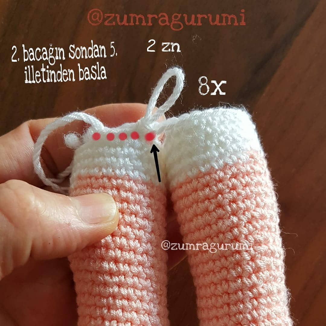 Tığ İşi Bebek Ayakkabısı Şeması