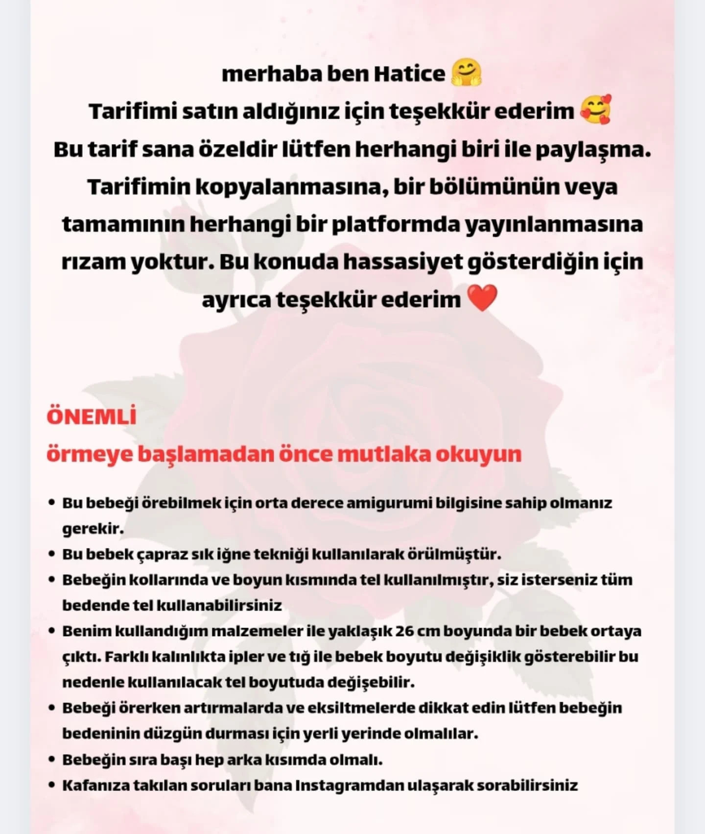 Tığ İşi Bebek Şeması
