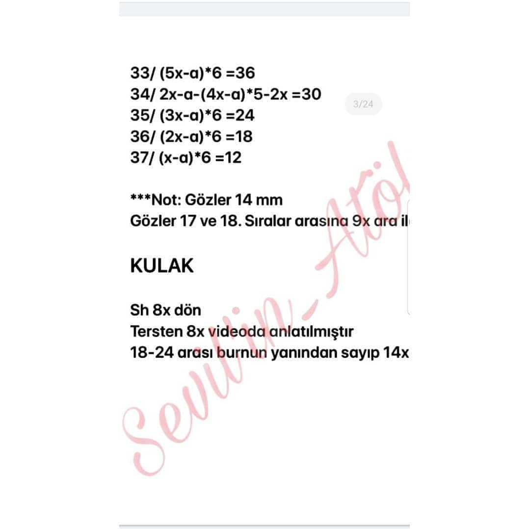 Tığ işi Bebek Şeması #Repost Tarif sahibi