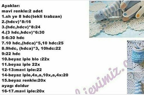 Tığ işi Bebek Şeması: Uyuyan Bebek