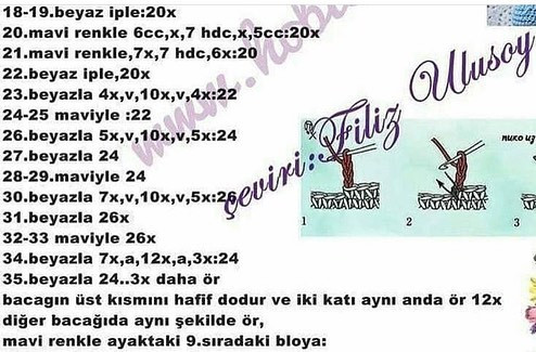 Tığ işi Bebek Şeması: Uyuyan Bebek
