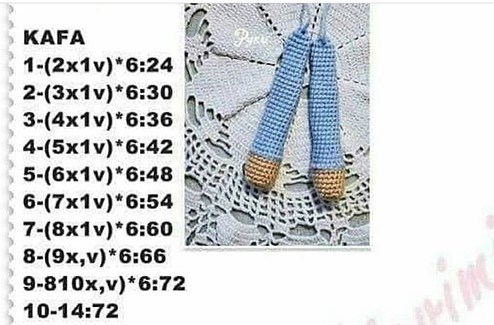 Tığ işi Bebek Şeması: Uyuyan Bebek