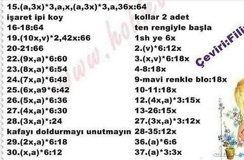Tığ işi Bebek Şeması: Uyuyan Bebek