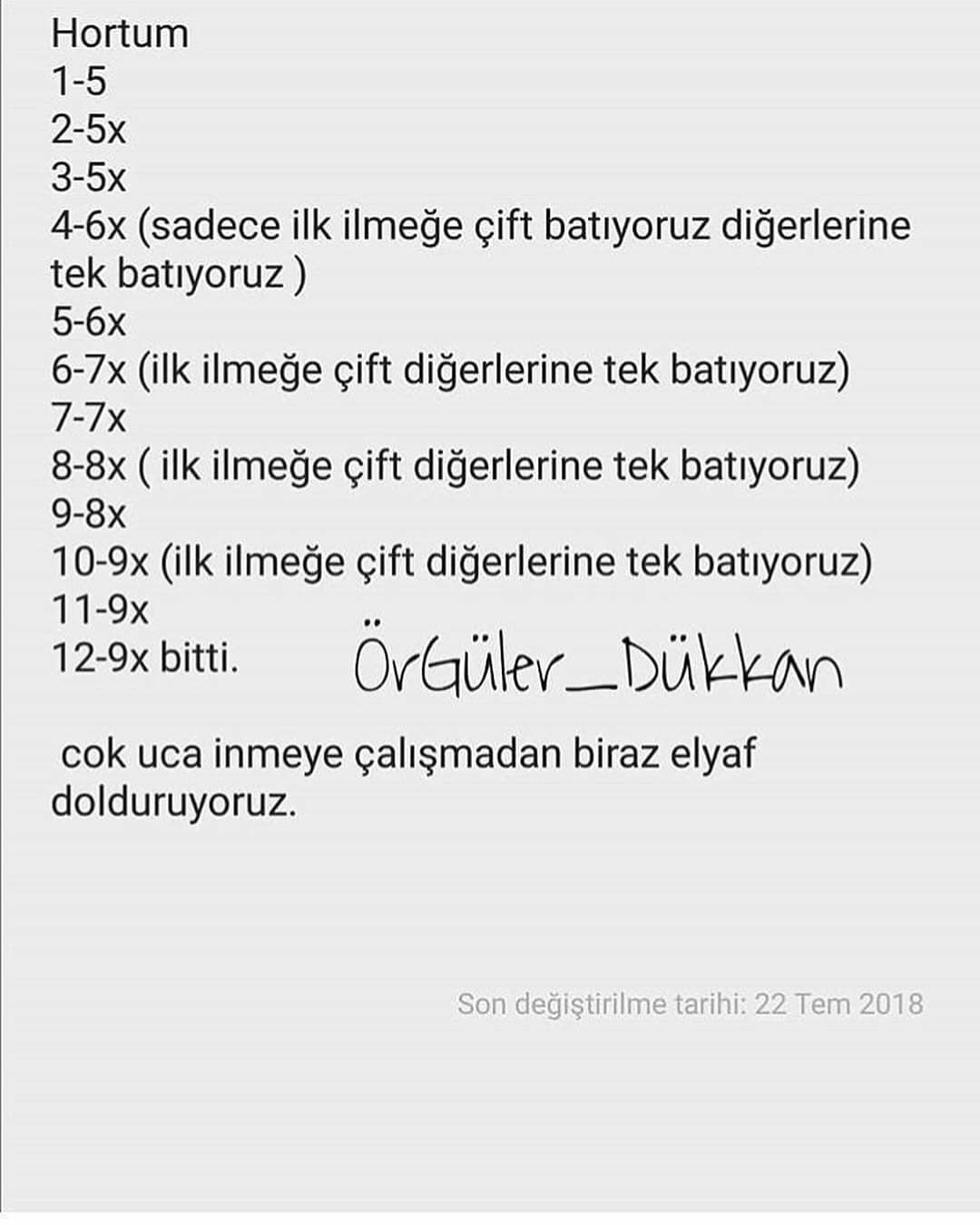 Tığ İşi Fil Zili Yapımı dukkan Fil çıngırak tarifi için sola kaydırın