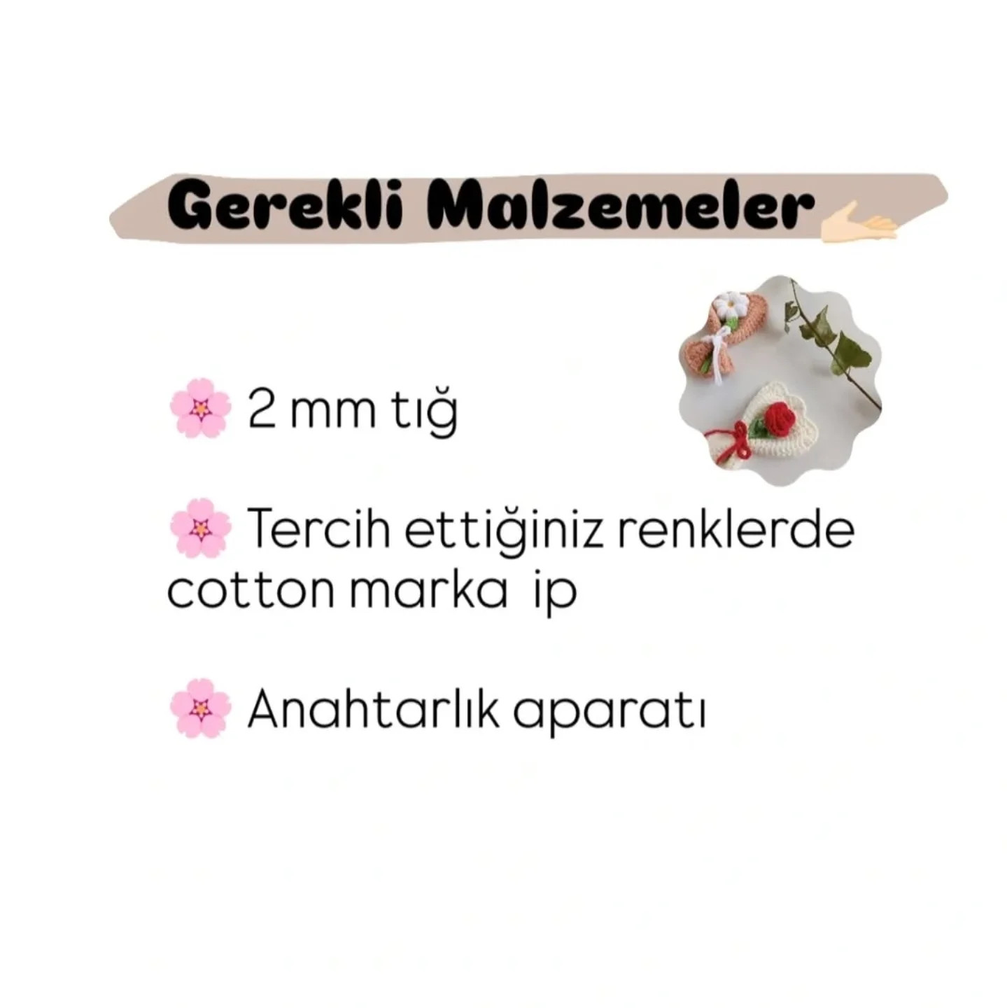 Tığ işi Gül Buketi Şeması