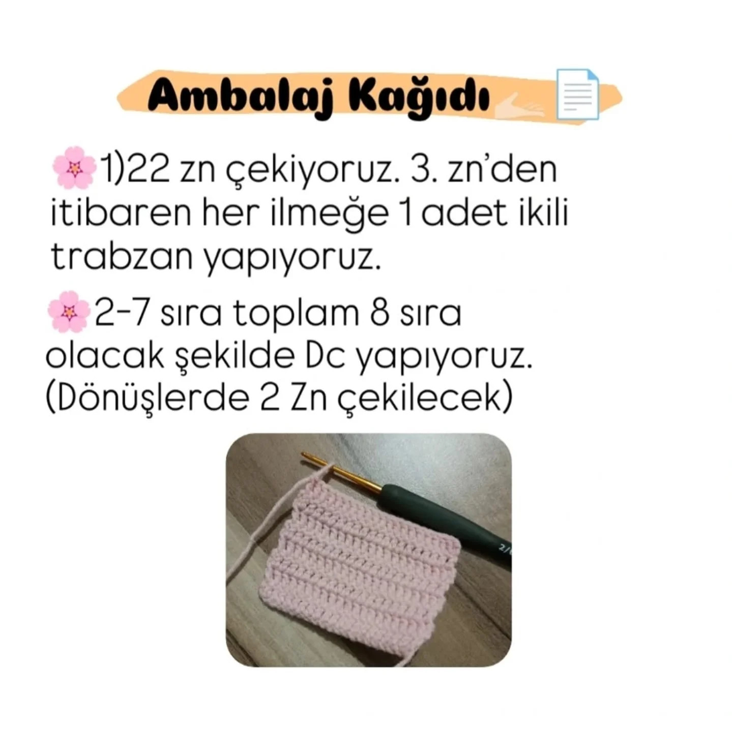 Tığ işi Gül Buketi Şeması