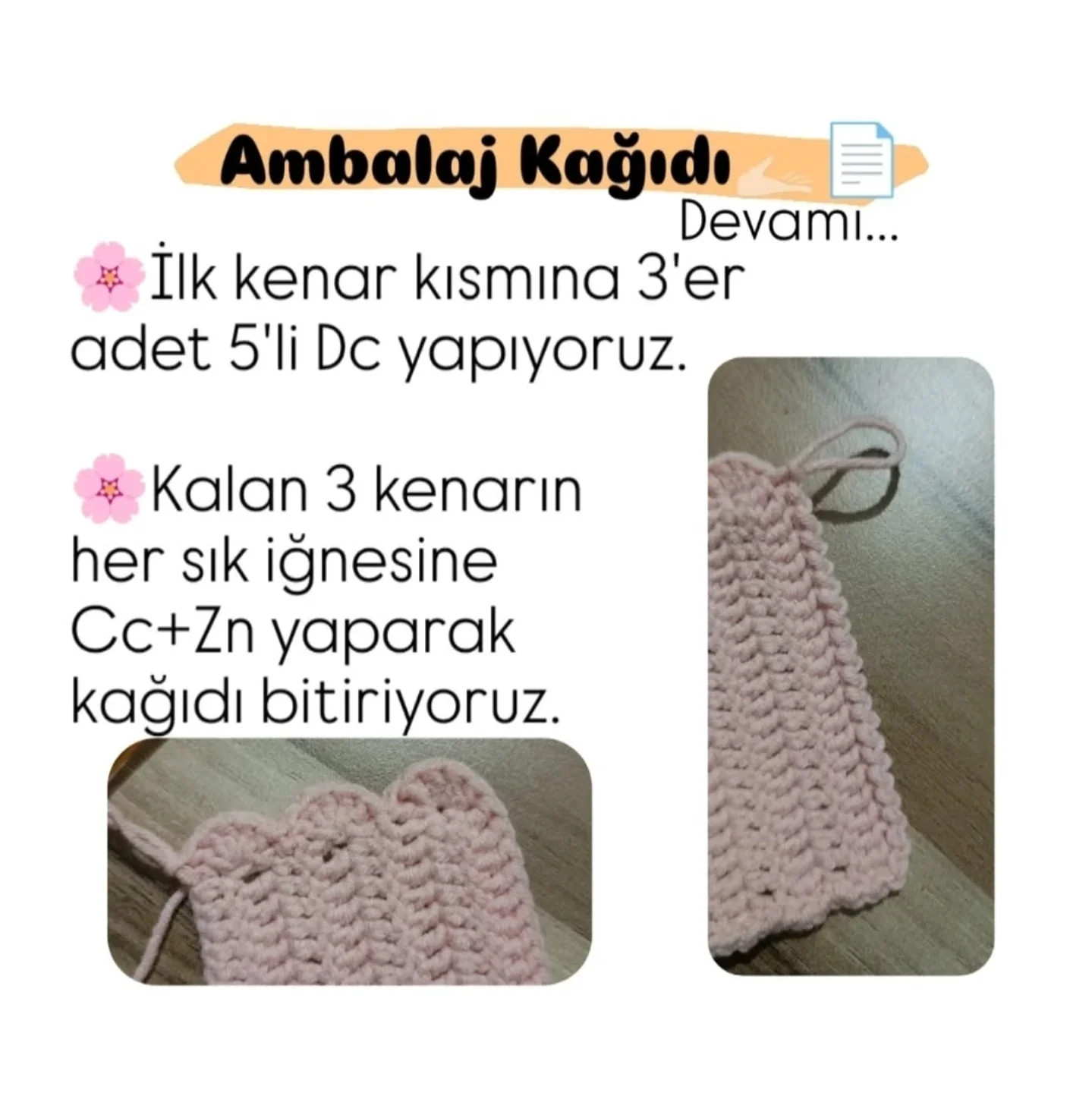 Tığ işi Gül Buketi Şeması