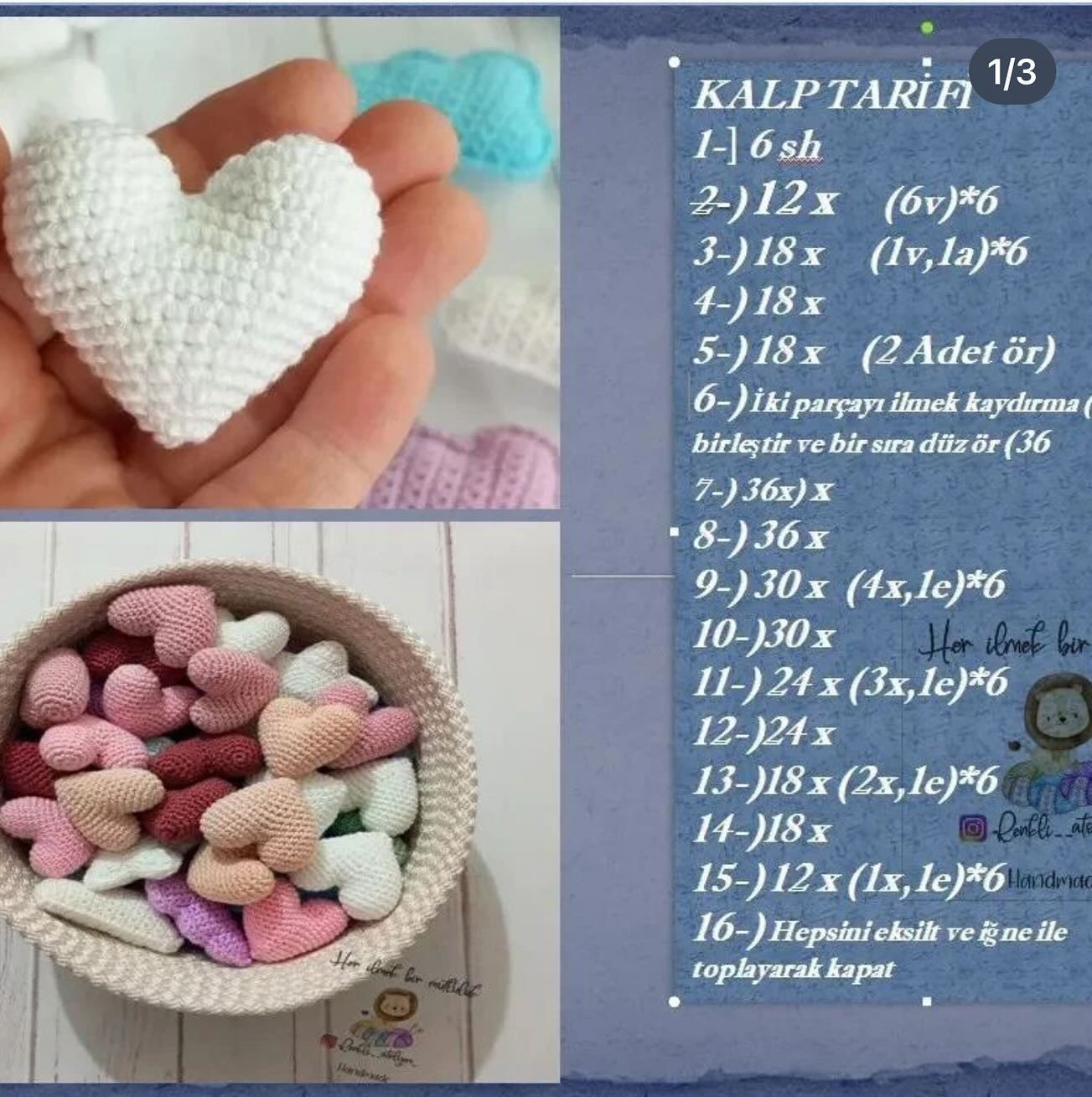 Tığ işi kalp modeli şeması Günaydın güzel birgün geçirmeniz dileğiyle🙂