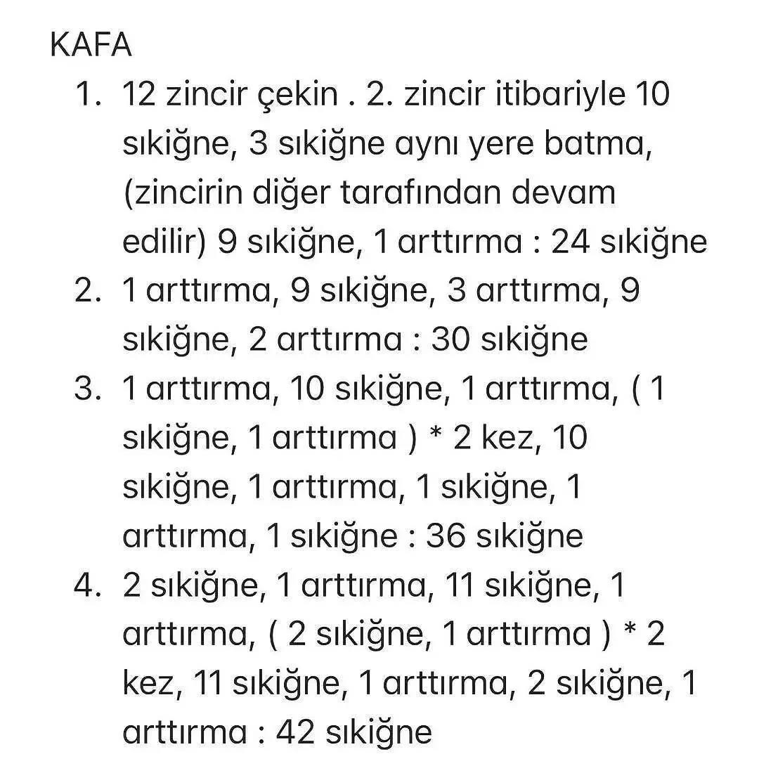 Tığ işi sevimli ayı amigurumi şeması