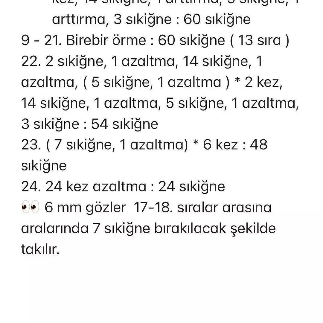 Tığ işi sevimli ayı amigurumi şeması