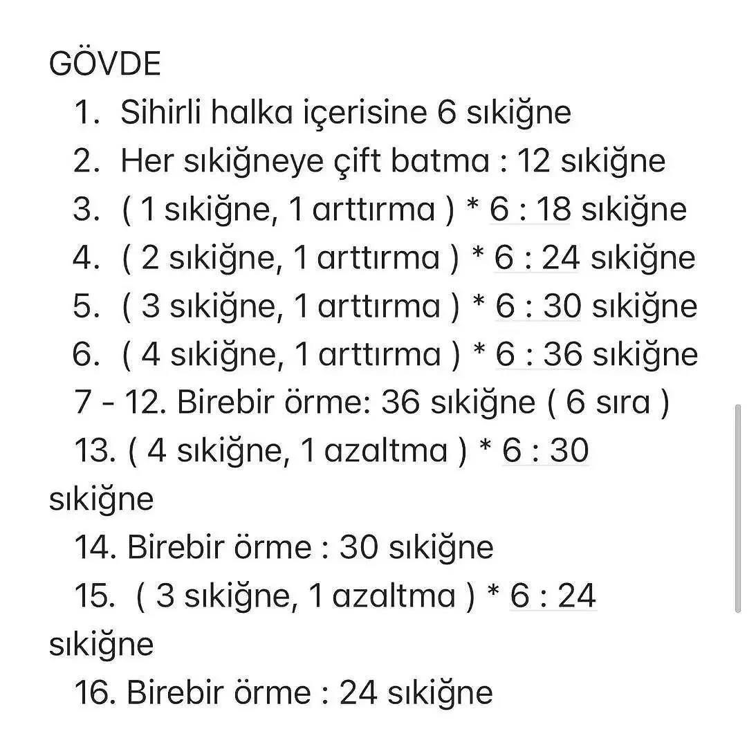 Tığ işi sevimli ayı amigurumi şeması